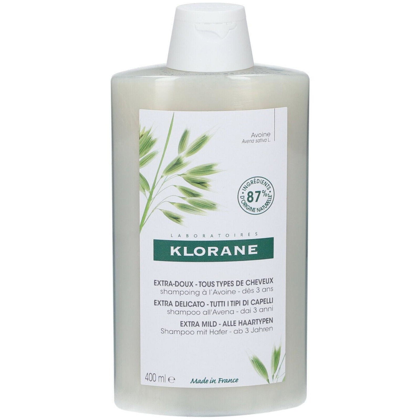 Klorane Klorane, Oat Milk, Haarshampoo, Sanfte Reinigung, 400 ml Regular