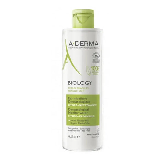 A-DERMA A-DERMA Biology Mizellenwasser 400 ml Reinigungslösung für Gesicht und Augen Kosmetik