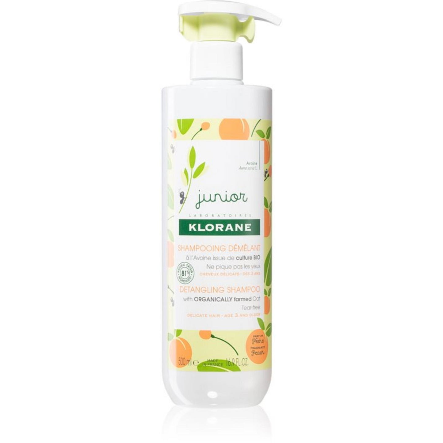 Klorane Klorane, Junior, Akazienhonig, Haarshampoo, Entwirren, 500 ml Regular