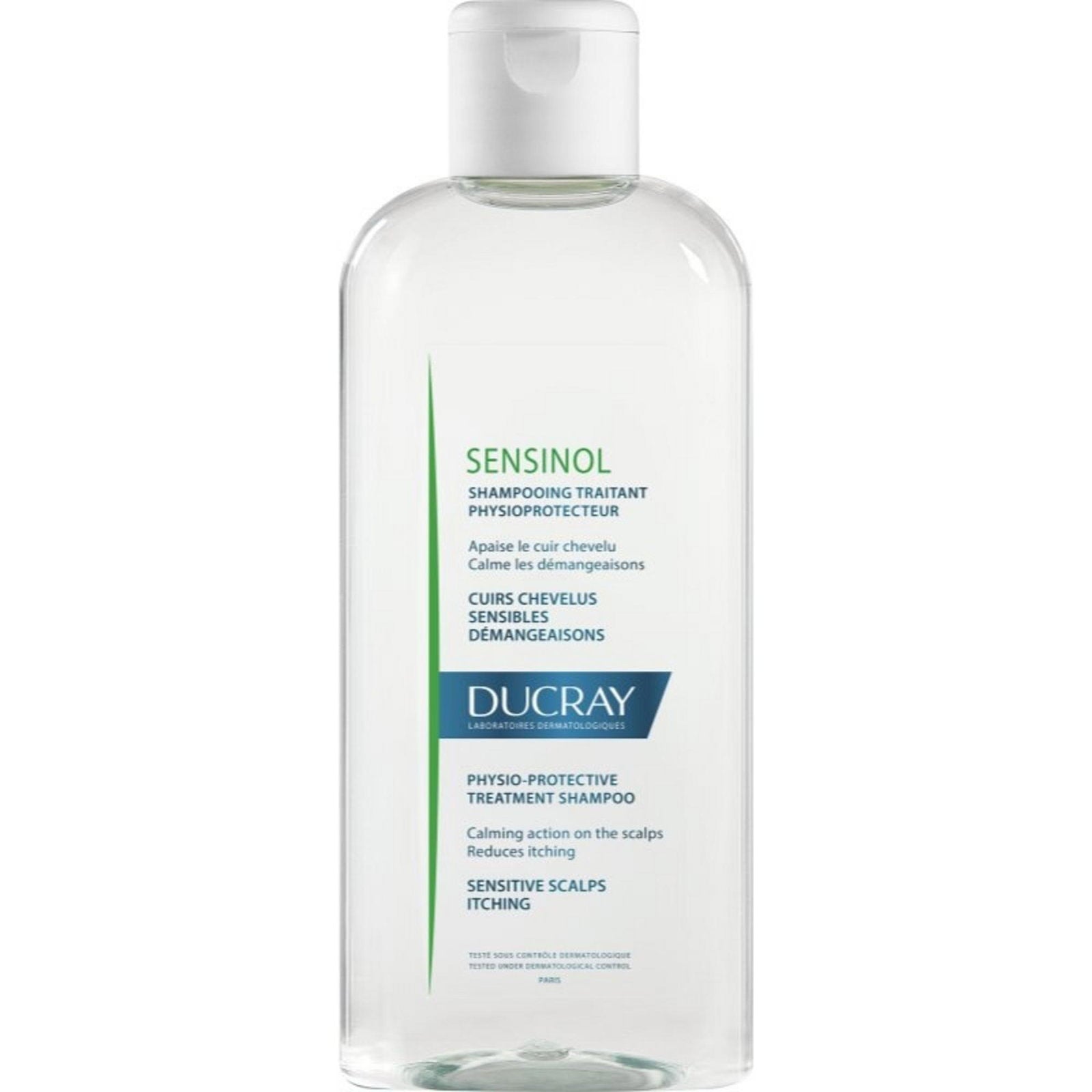 Ducray Ducray, Sensinol, Hypoallergen, Haarbehandlung Shampoo, Calming, Für empfindliche Kopfhaut, 200 ml Regular