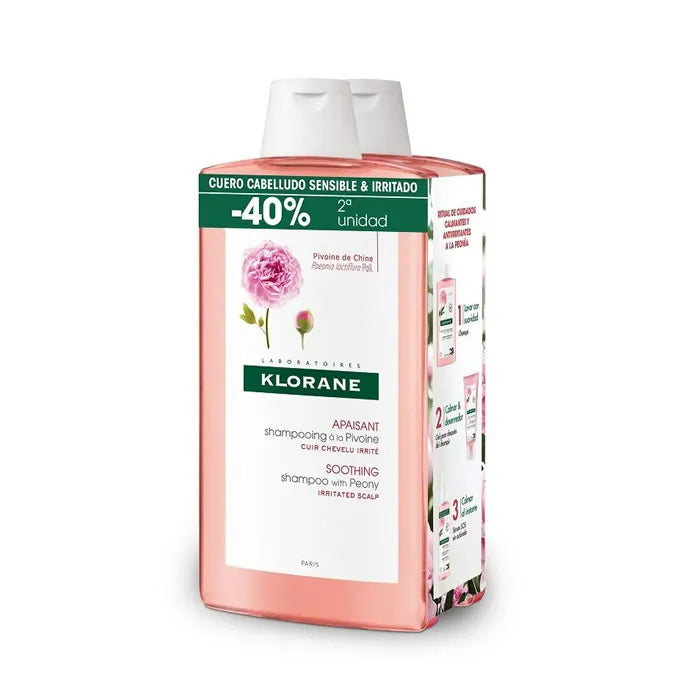 KLORANE KLORANE Duplo Pfingstrosen-Shampoo 2 x 400 ml Haarpflege Set