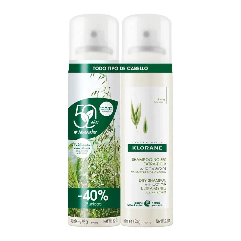 KLORANE KLORANE Trockenshampoo Duplo Hafermilch 2 x 150 ml