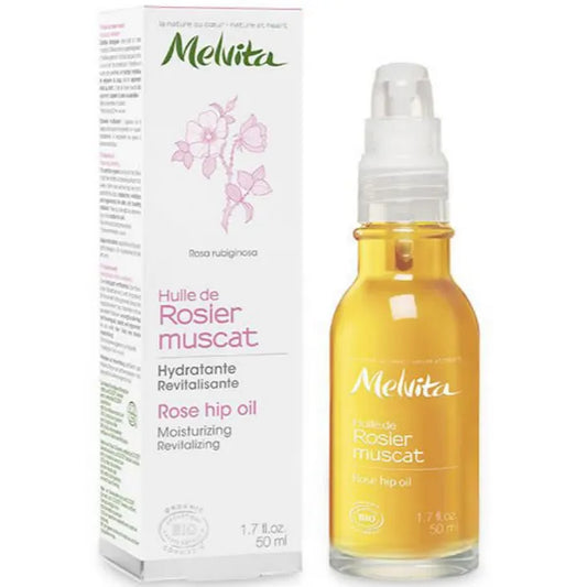 MELVITA MELVITA Muskatrosenöl 50 ml natürliches Pflegeöl für Haut und Körper Kosmetik
