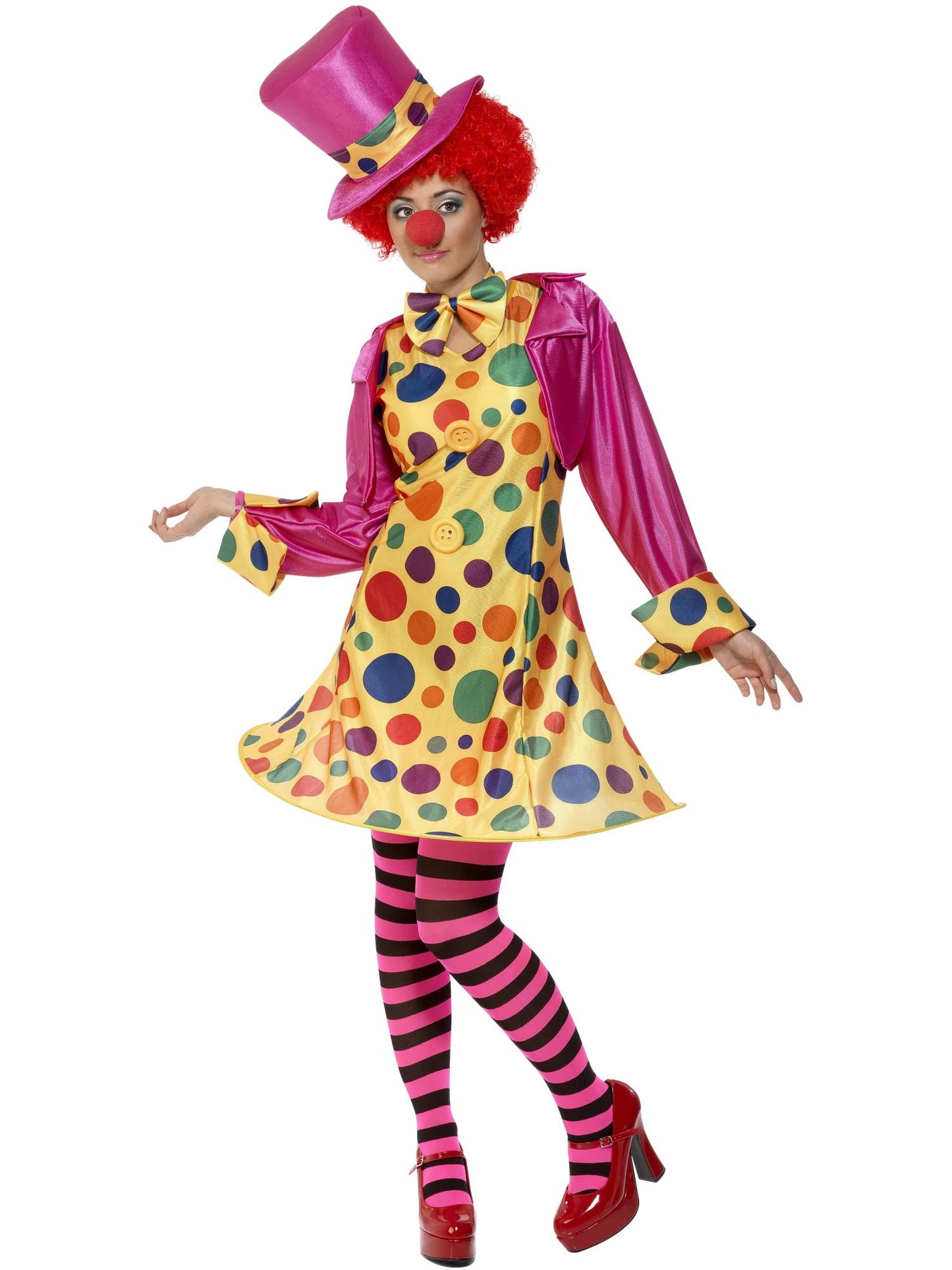 Smiffys Clown Lady Costume, Multi-Coloured CS für Damen