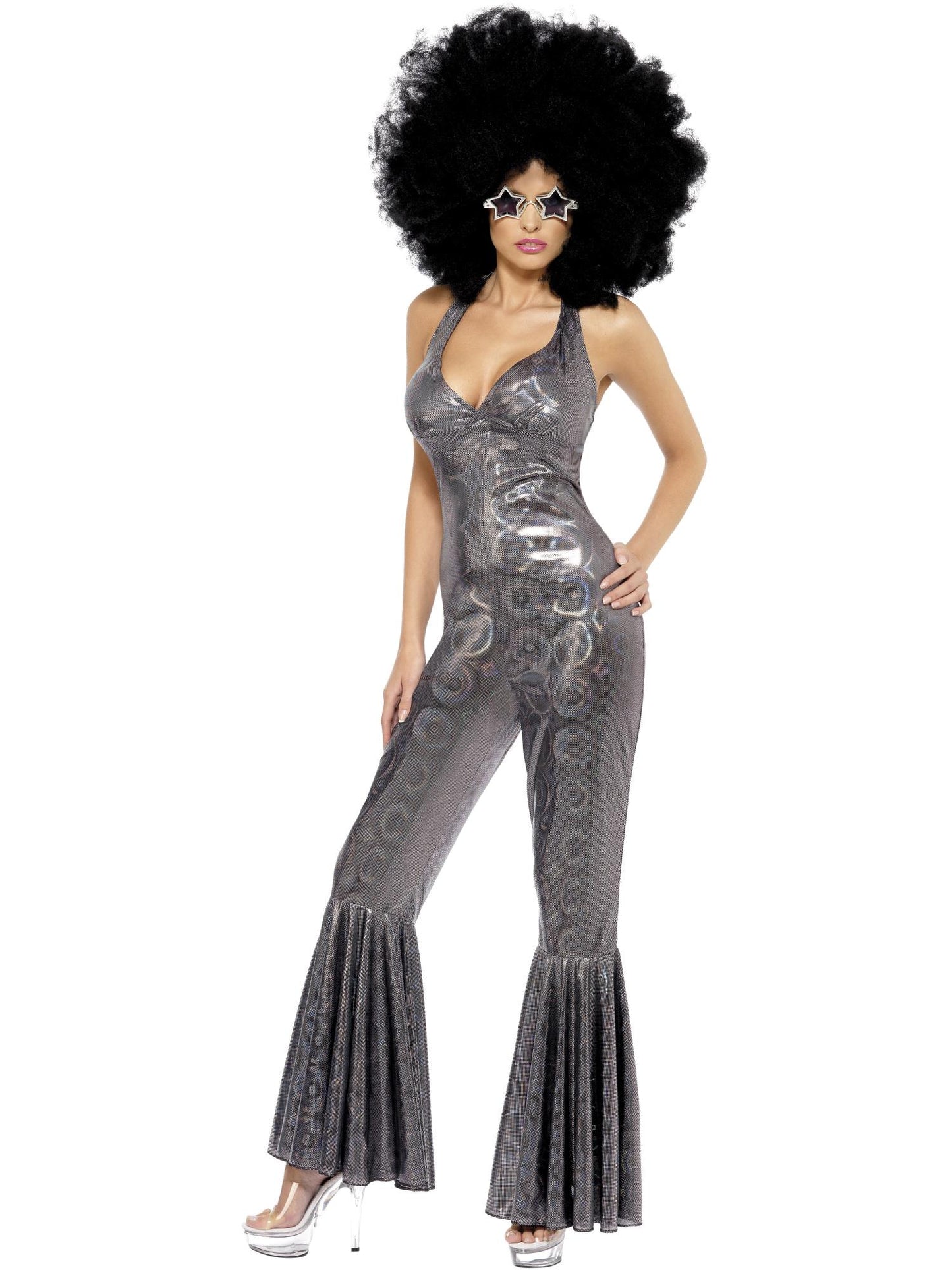 Smiffys Disco Diva Costume, Silver CS für Damen