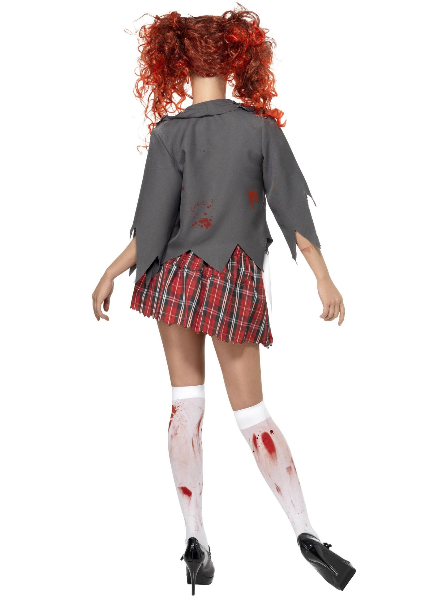 Smiffys High School Horror Zombie Schoolgirl Costume, Grey CS für Damen