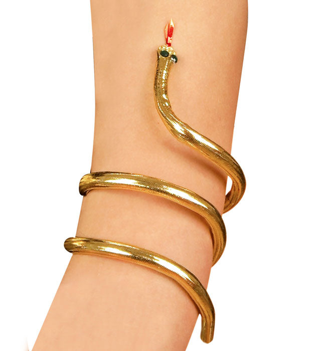 Modellierbares ägyptisches Schlangenarmband in Schlangenoptik als Kostümzubehör