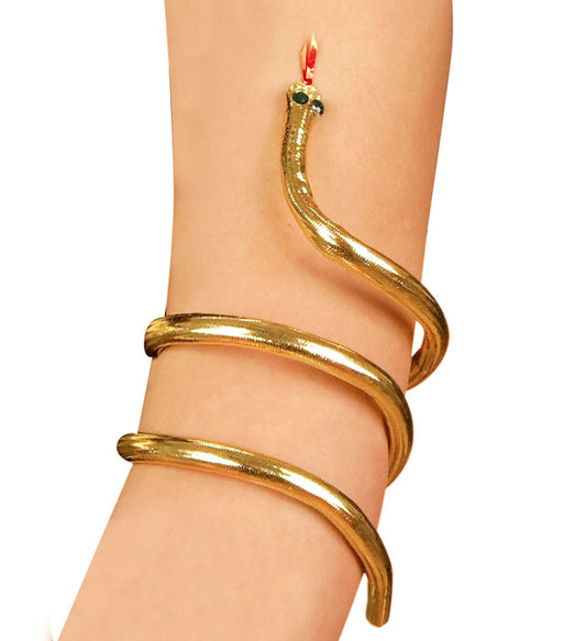 Modellierbares ägyptisches Schlangenarmband in Schlangenoptik als Kostümzubehör