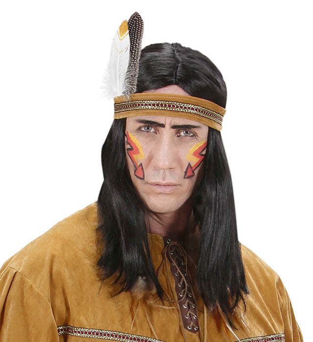 Set mit 12 bunten Indianerfedern in zwei Farben als Fasnacht Accessoire