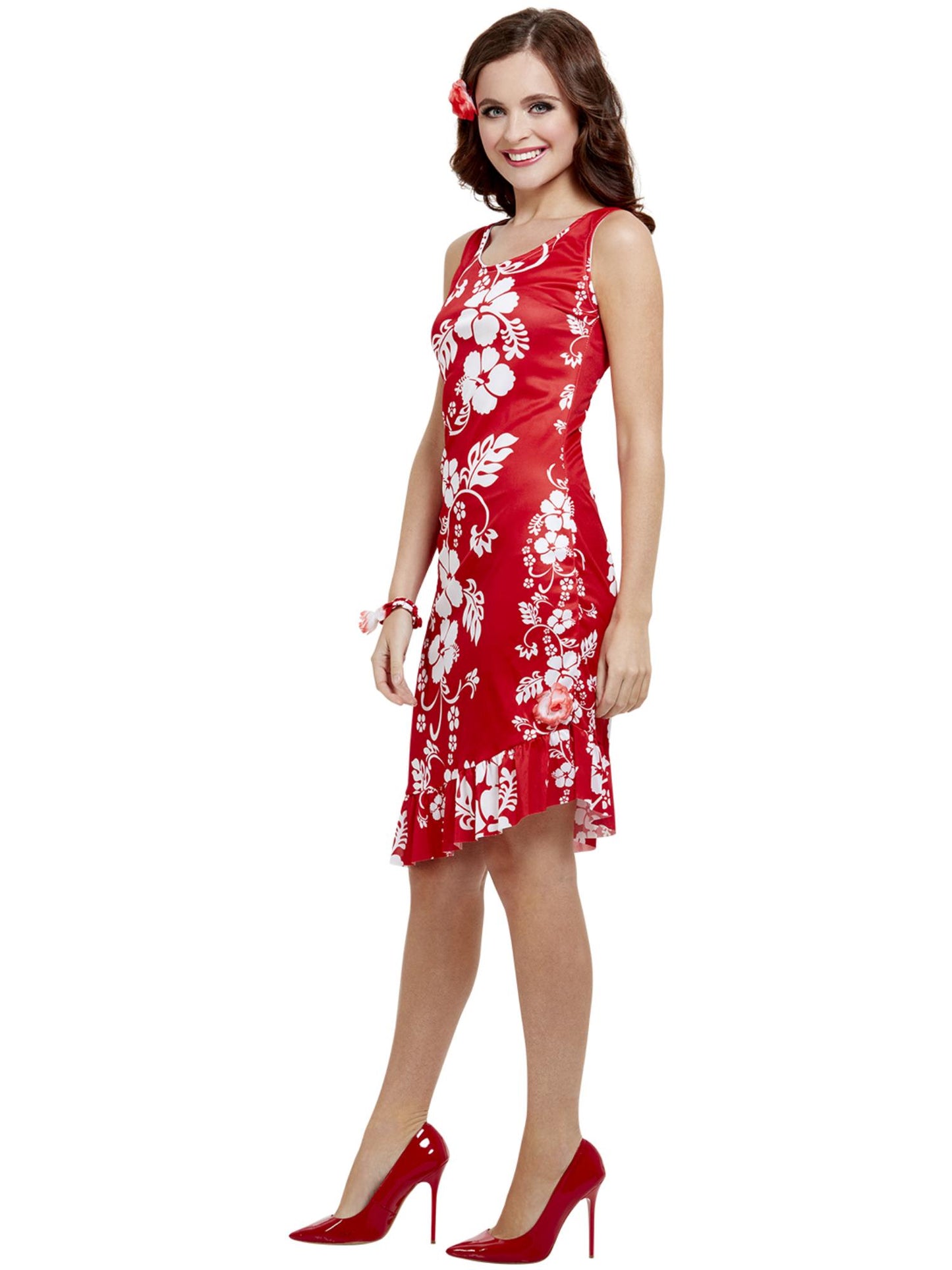 Smiffys Hawaiian Beauty Costume, Red CS für Damen