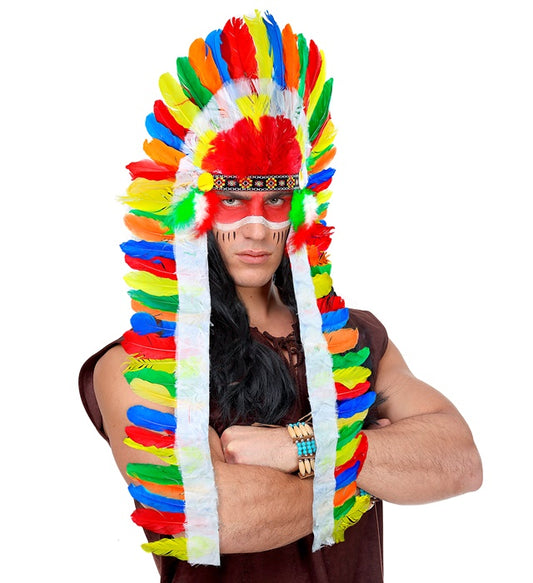 Extralanger Indianerhaarschmuck ca. 160 cm für Fasnacht und Karneval