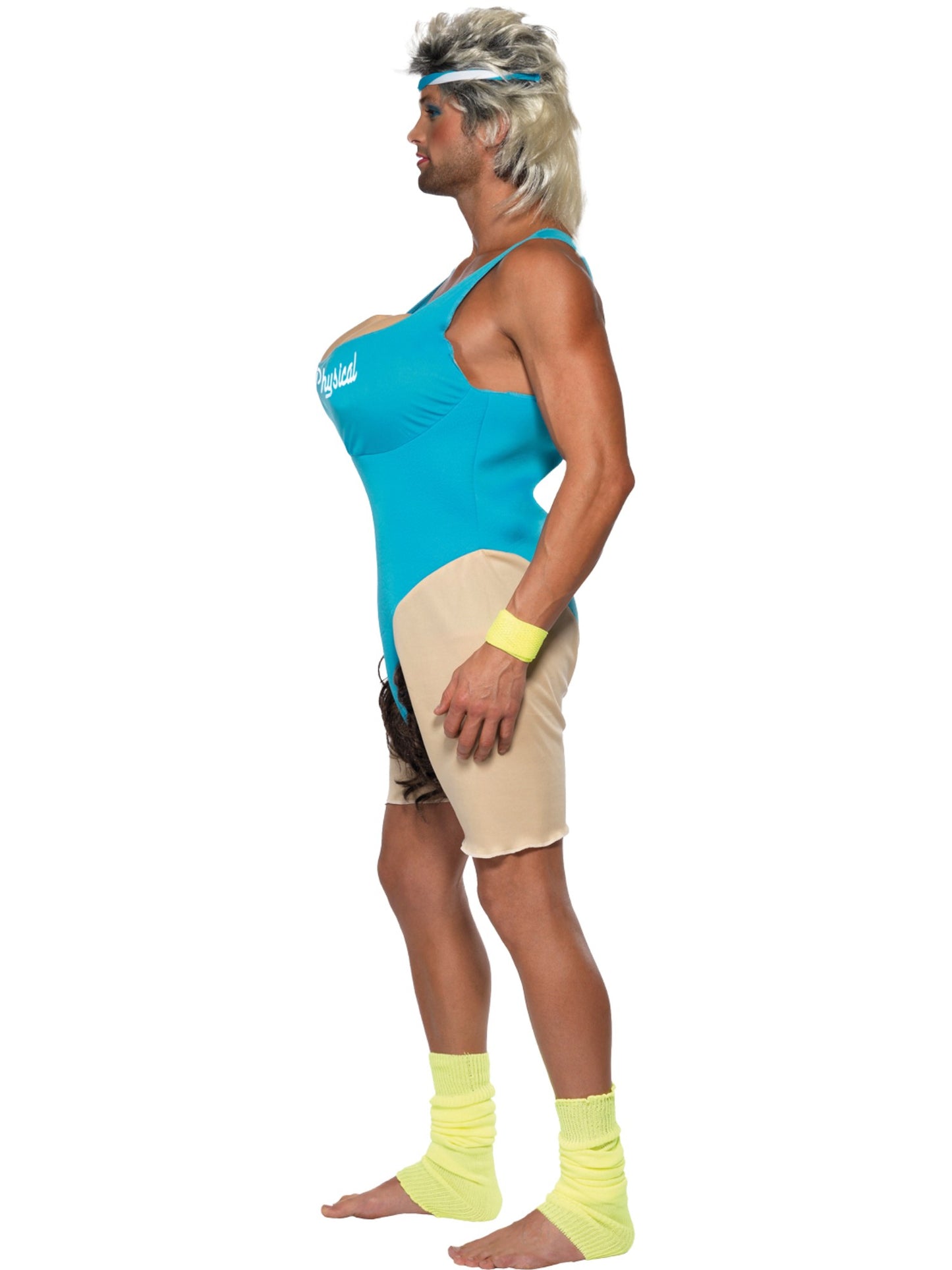 Smiffys COMEDY Lets Get Physical, Work Out Costume, Blue CS für Herren