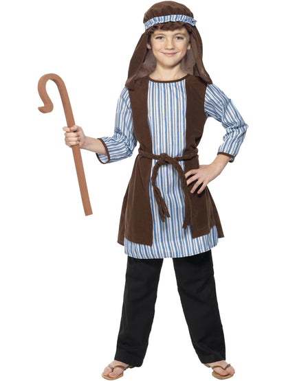 Smiffys NATIVITY Shepherd Costume, Blue & Brown CS für Unisex