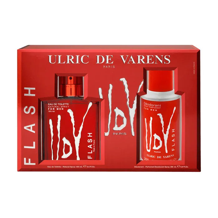 ULRIC DE VARENS ULRIC DE VARENS Flash Eau de Toilette Spray 100 ml Set 2 Artikel Parfüm