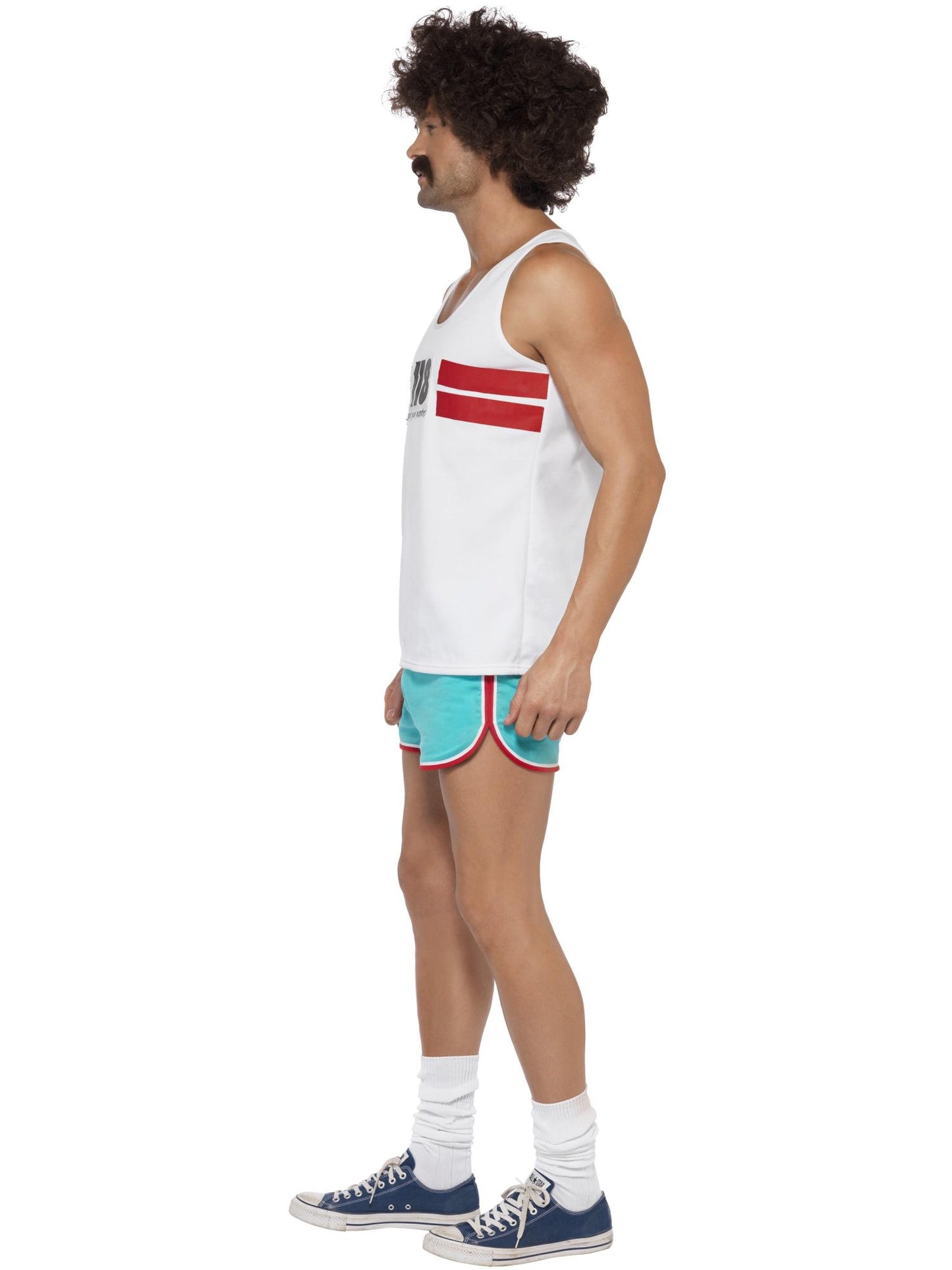 Smiffys COMEDY 118118 Runner Costume, White CS für Unisex