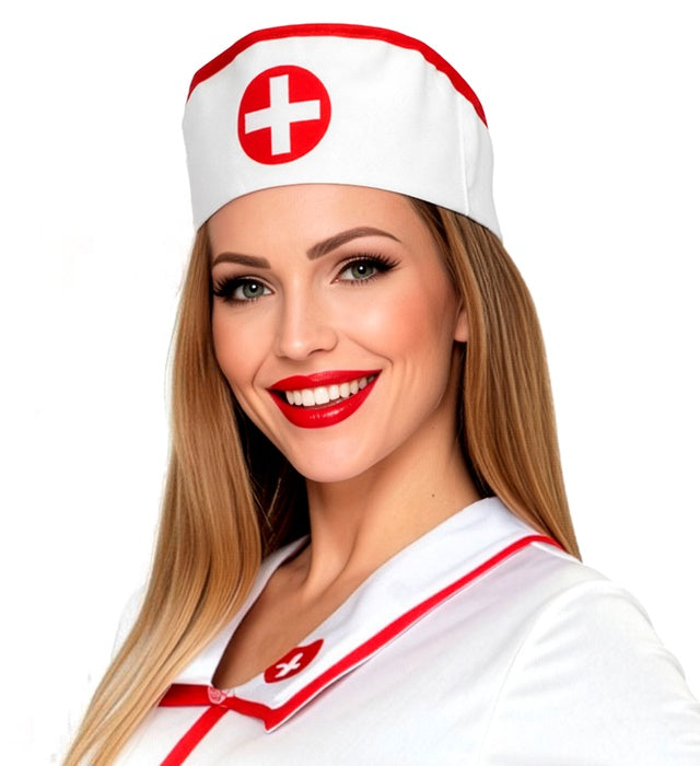 Klassische Krankenschwester Haube für Fasnacht Kostüm