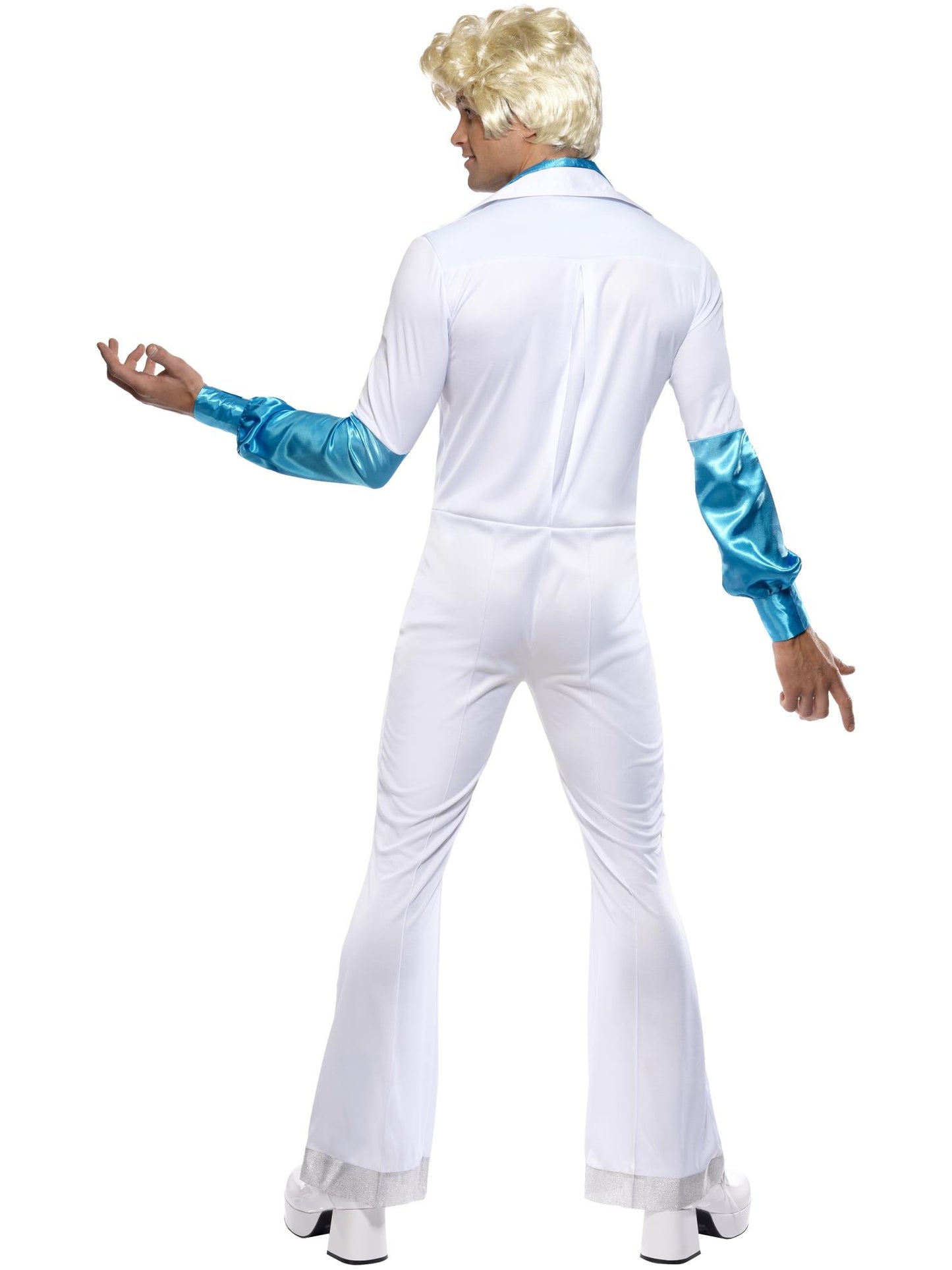 Smiffys Disco Man Costume, All in One, White CS für Herren