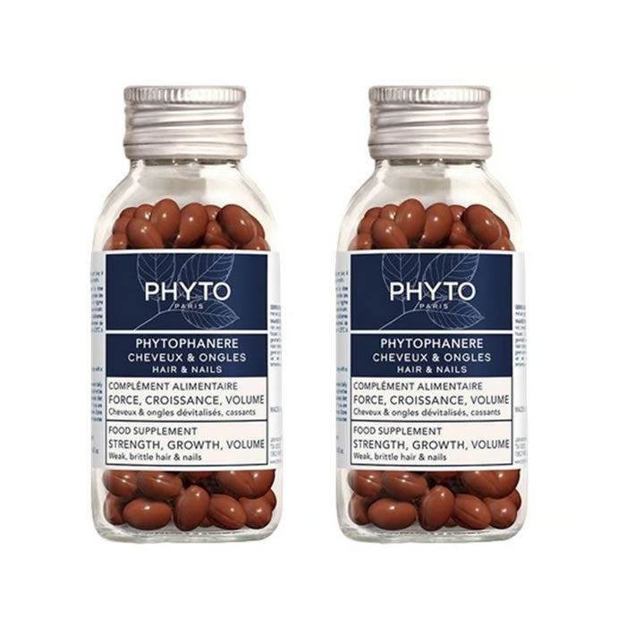 PHYTO PARIS PHYTO PARIS Phytophanère Haare und Nägel 2 x 120 Kapseln Nahrungsergänzung Haarpflege