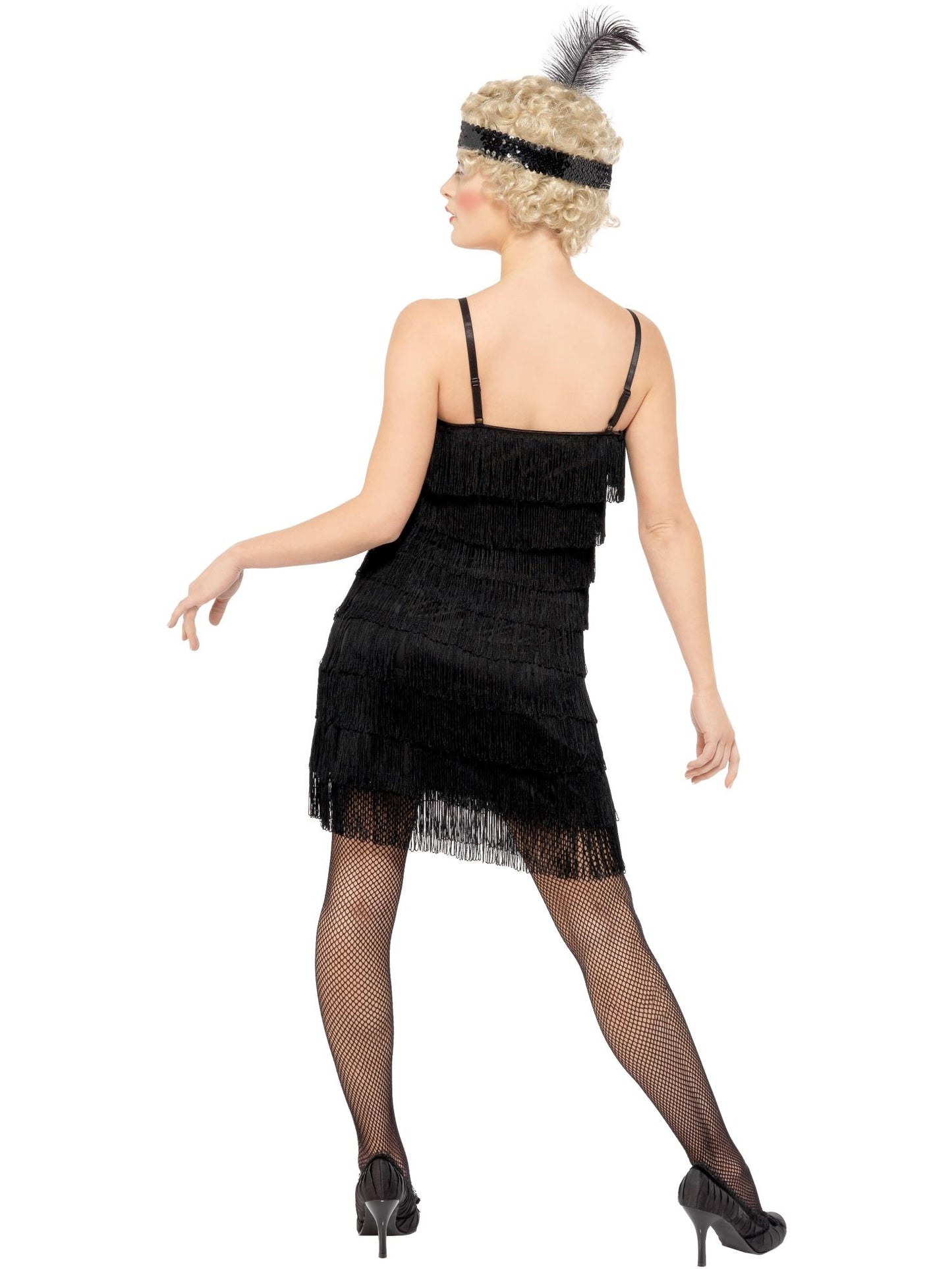 Smiffys Deluxe Fringe Flapper Costume, Black CS für Damen
