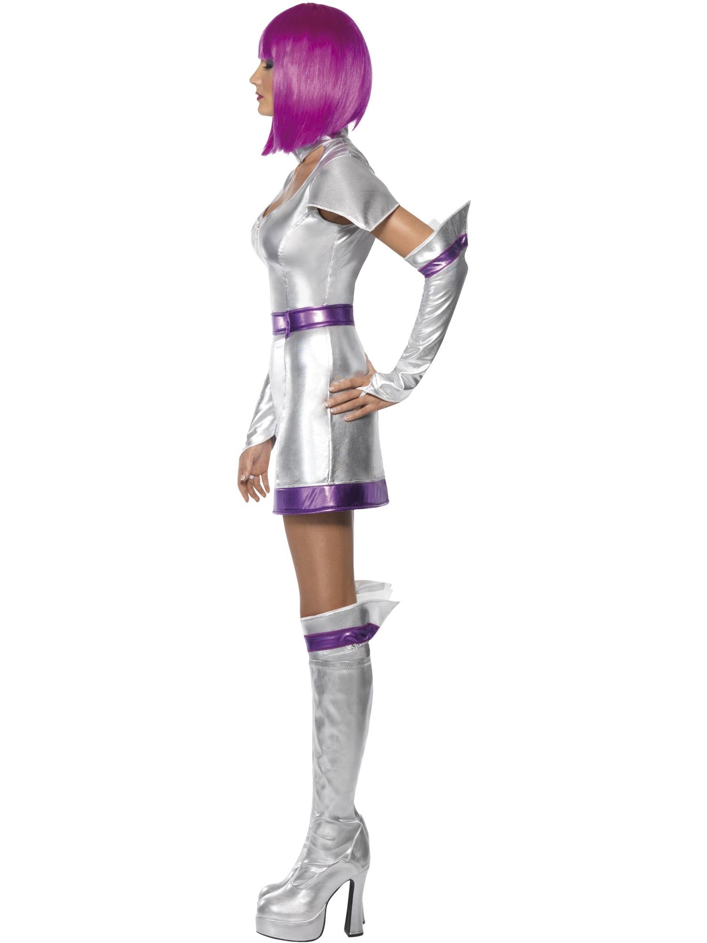 Smiffys Fever Space Cadet Costume, Silver Metallic CS für Damen