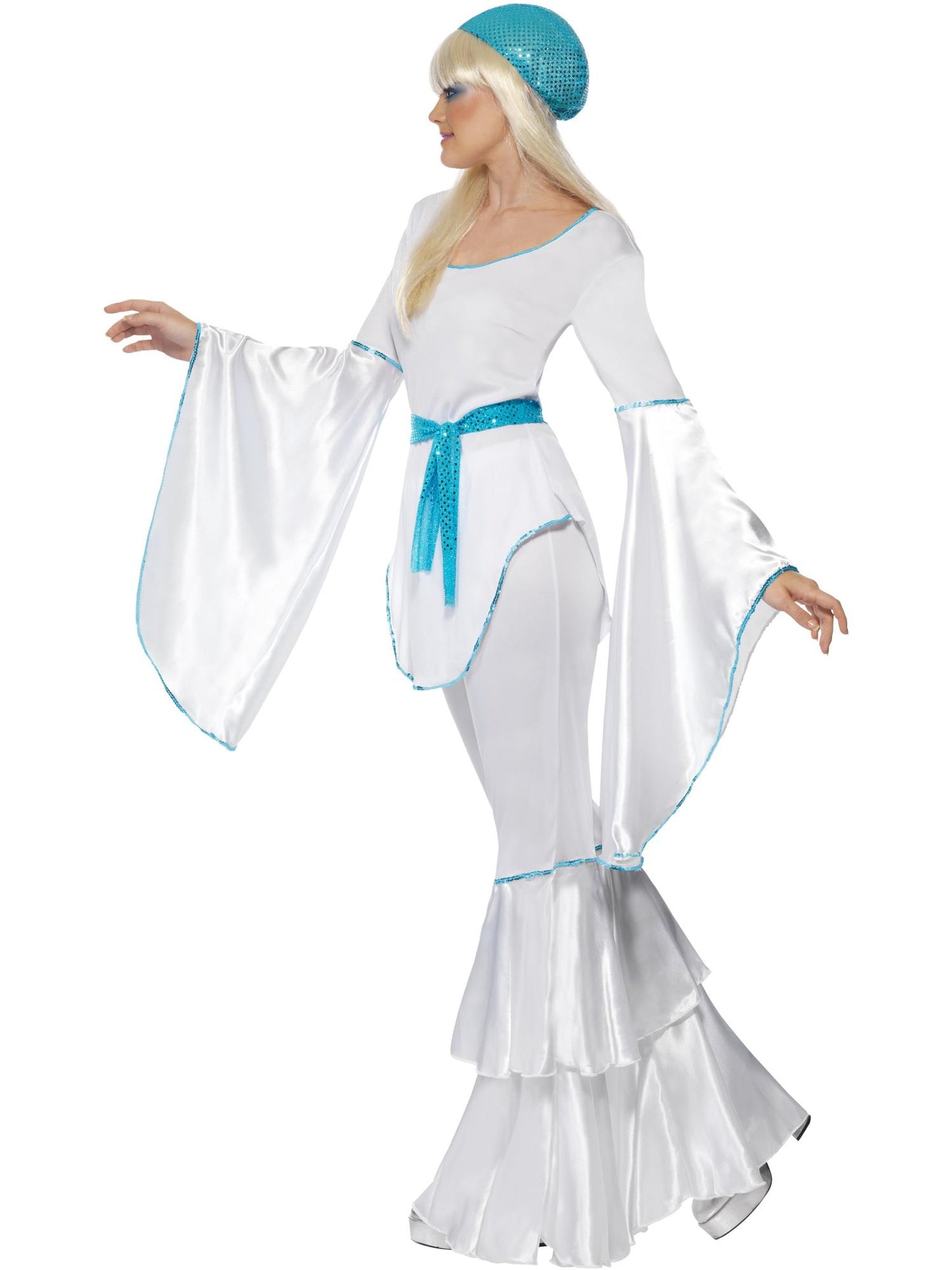 Smiffys DISCO Super Trooper Costume, White CS für Damen