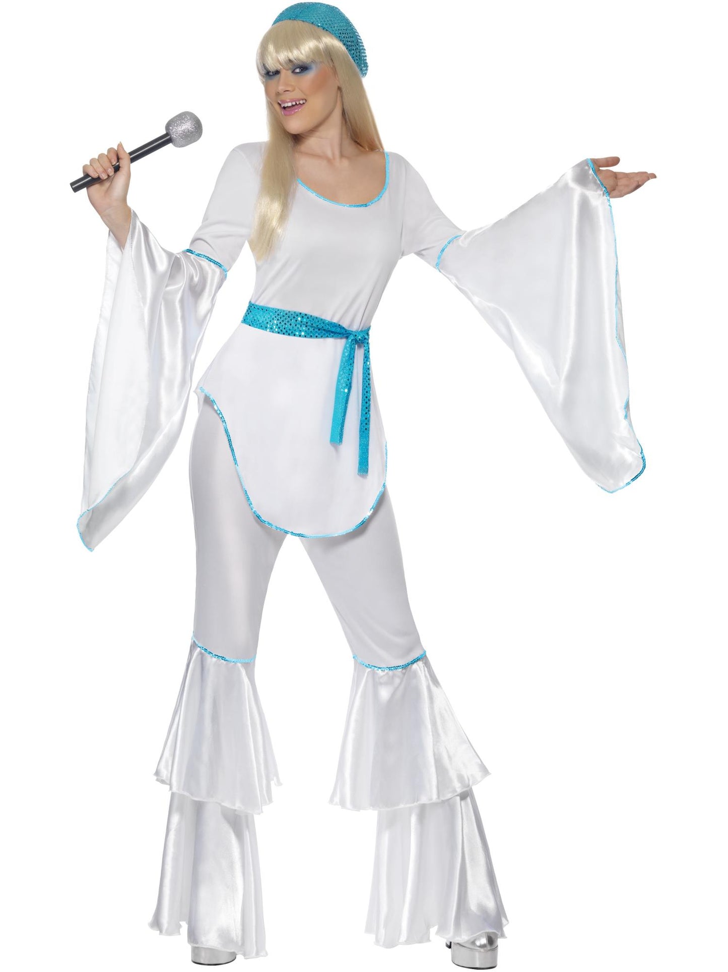 Smiffys DISCO Super Trooper Costume, White CS für Damen