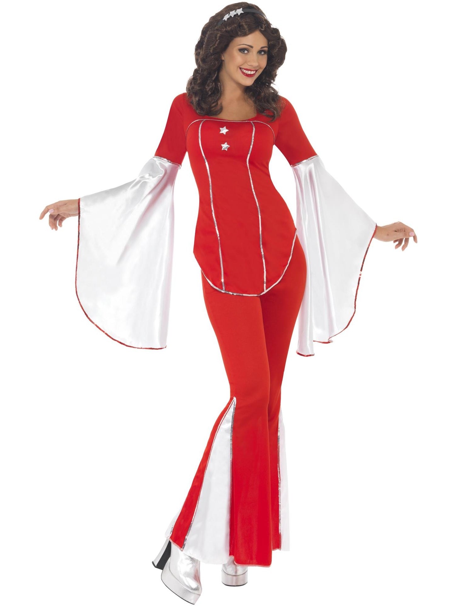 Smiffys DISCO Super Trooper Costume, Red CS für Damen