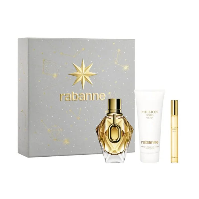 PACO RABANNE PACO RABANNE Million Gold For Her Eau de Parfum Spray 90 ml Set 3 Artikel Parfüm