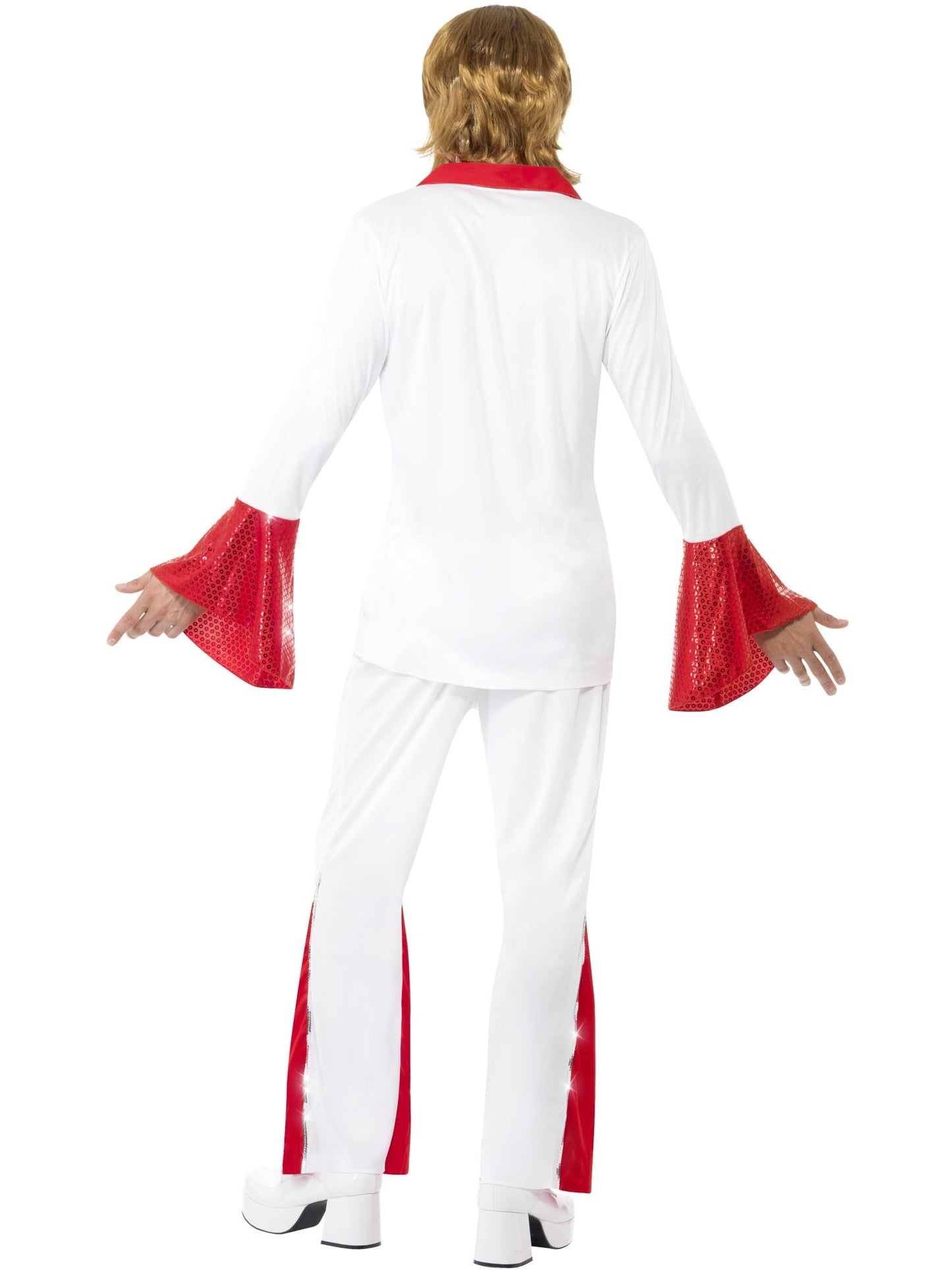 Smiffys DISCO Super Trooper Male Costume, White & Red CS für Herren