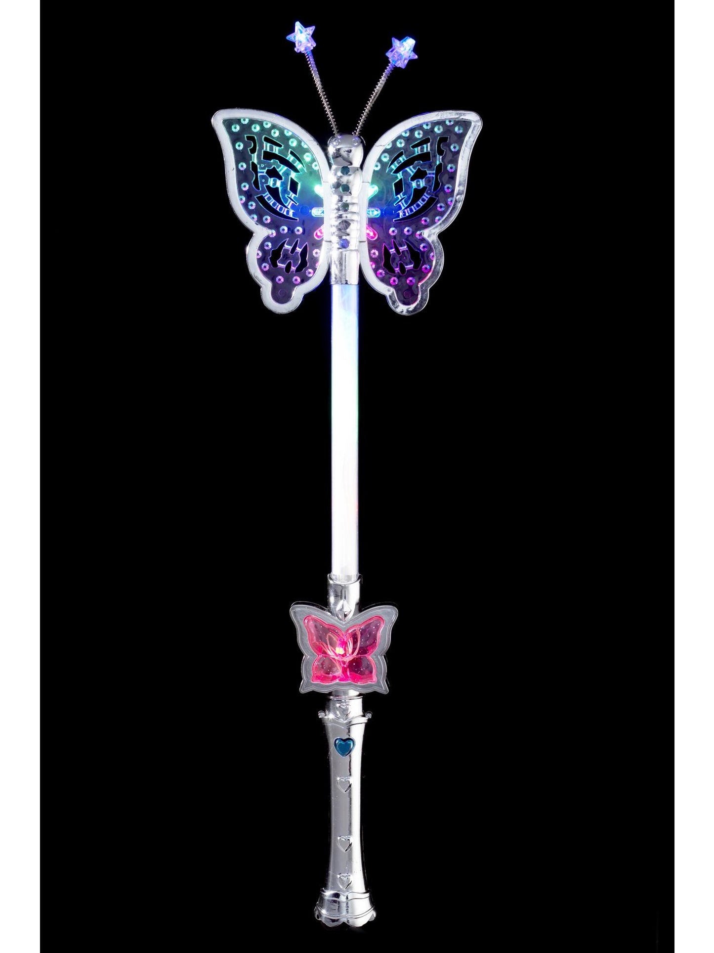 Smiffys FUNTIME Butterfly Wand, Silver JN für Unisex