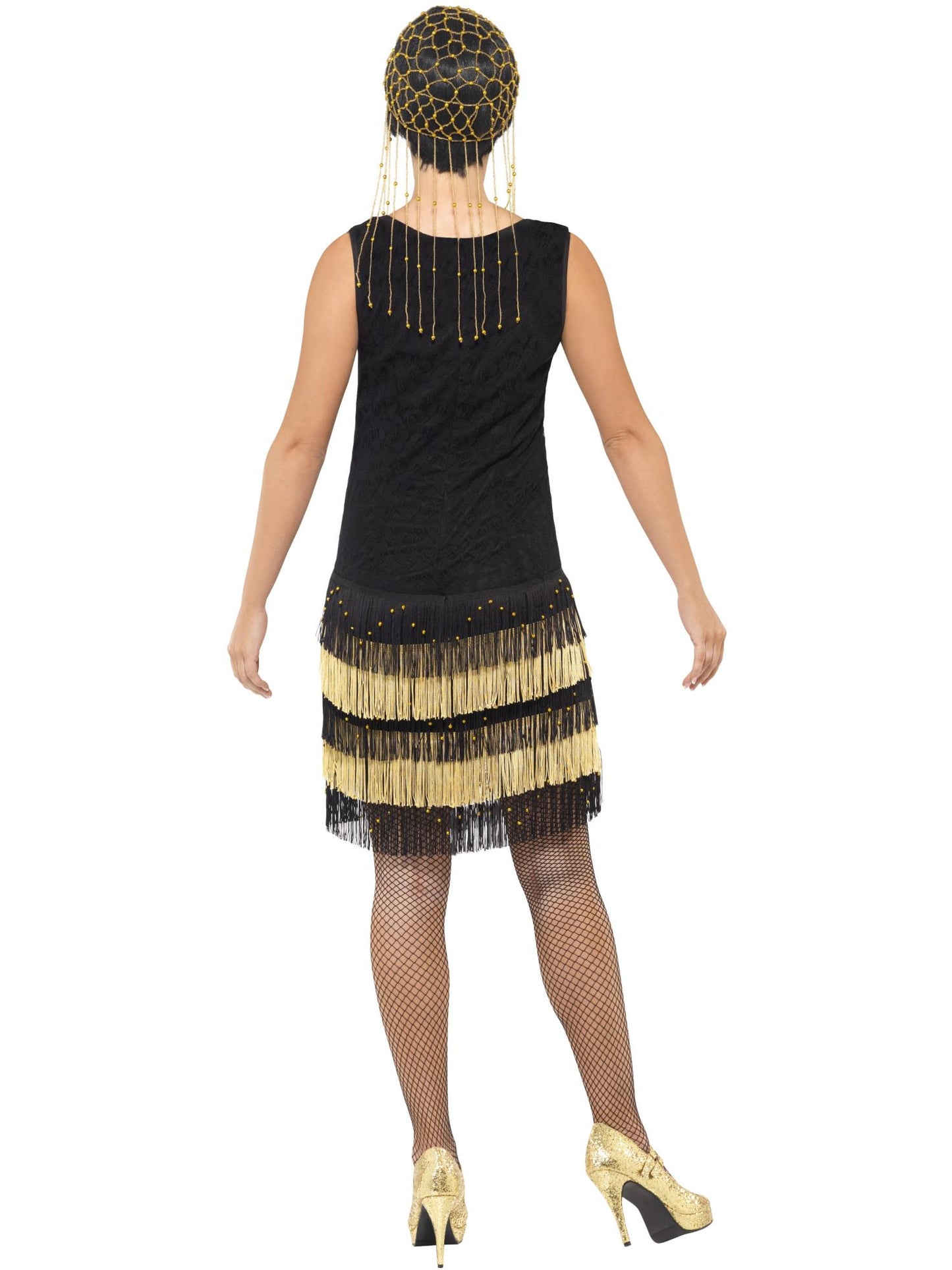 Smiffys 20s Fringed Flapper Costume, Black CS für Damen