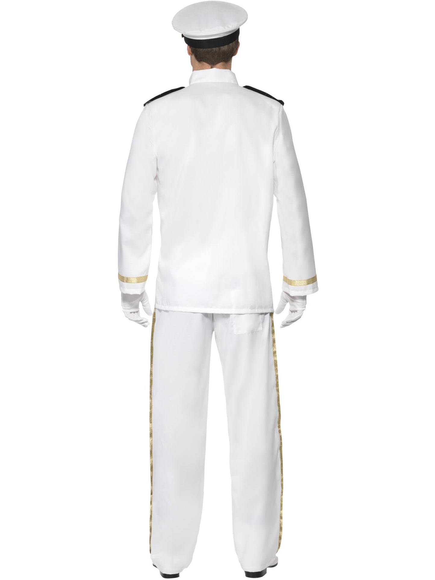Smiffys Deluxe Captain Costume, White CS für Herren