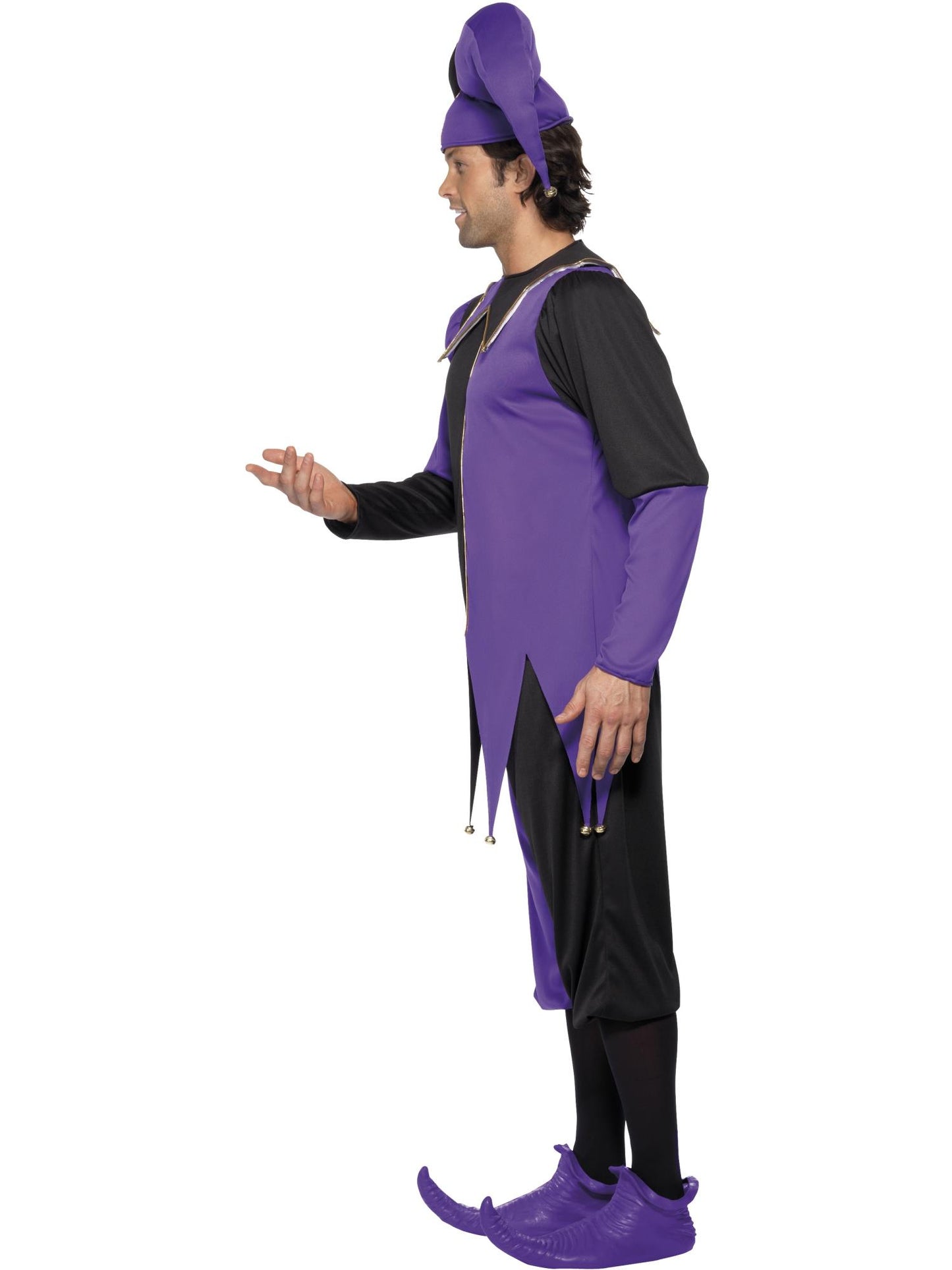 Smiffys CLOWNJEST Medieval Jester Costume, Purple CS für Herren