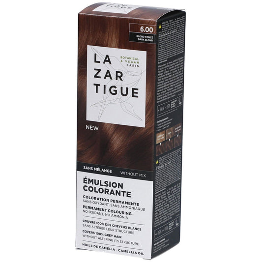 Lazartigue Lazartigue, Emulsion Colorante, Permanente Haarfarbe, 6.00 Dark Blond, 60 ml Regular