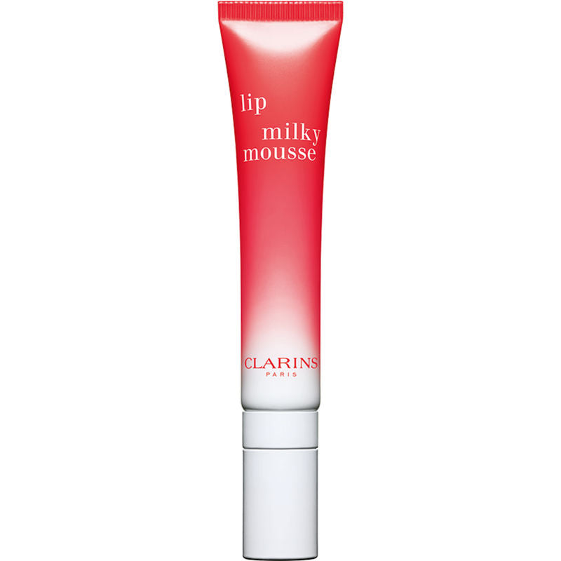 Clarins, Lip Milky Mousse, Satinfarbe, Lippenbalsam, 01, Milchige Erdbeere, 10 ml