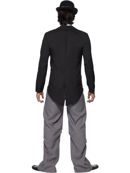 Smiffys schwarzes 1920s-Kostüm für Herren mit Jacke und Hose – Detailansicht