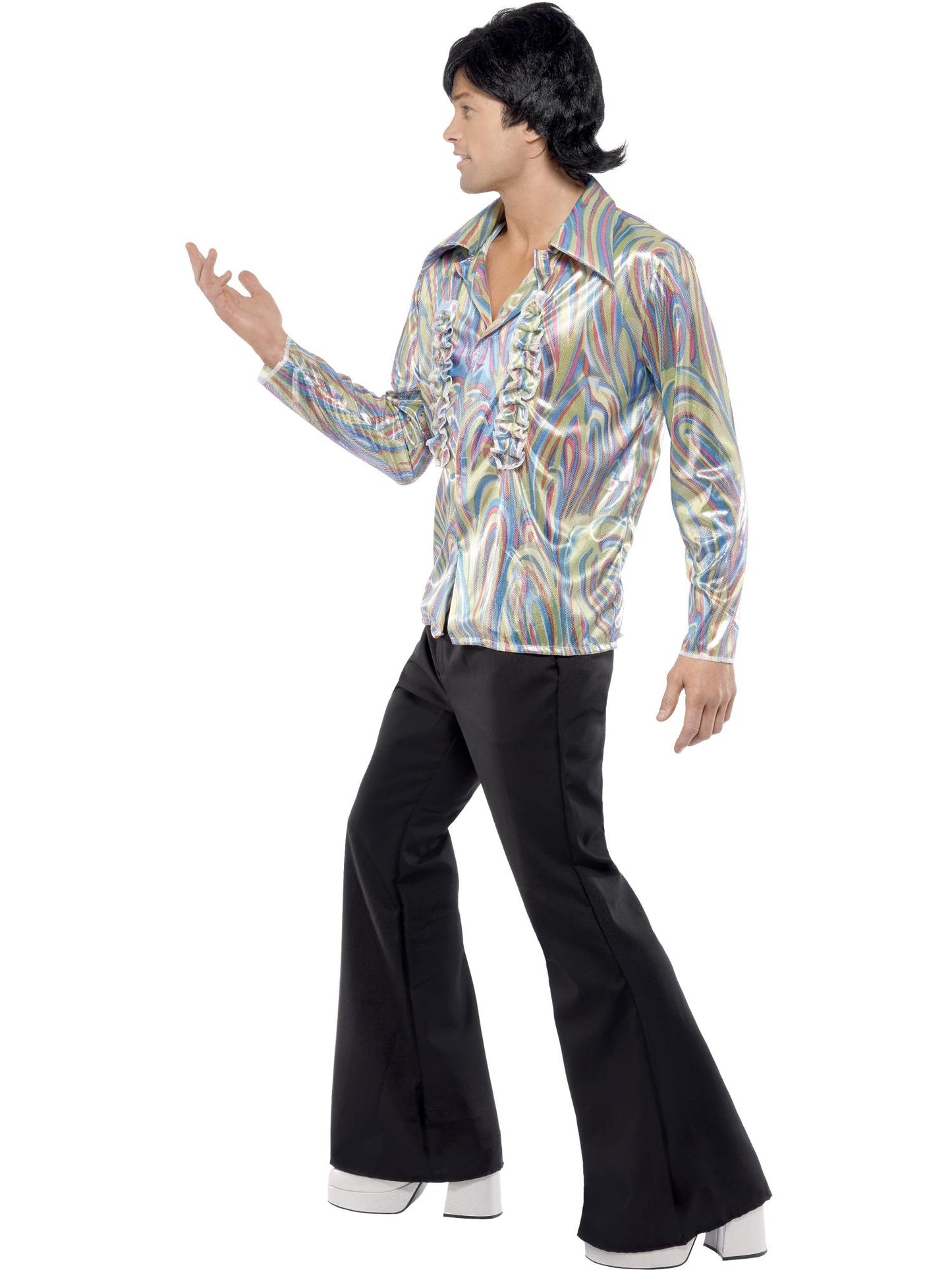 Smiffys 1970S 70s Retro Costume, Black CS für Herren