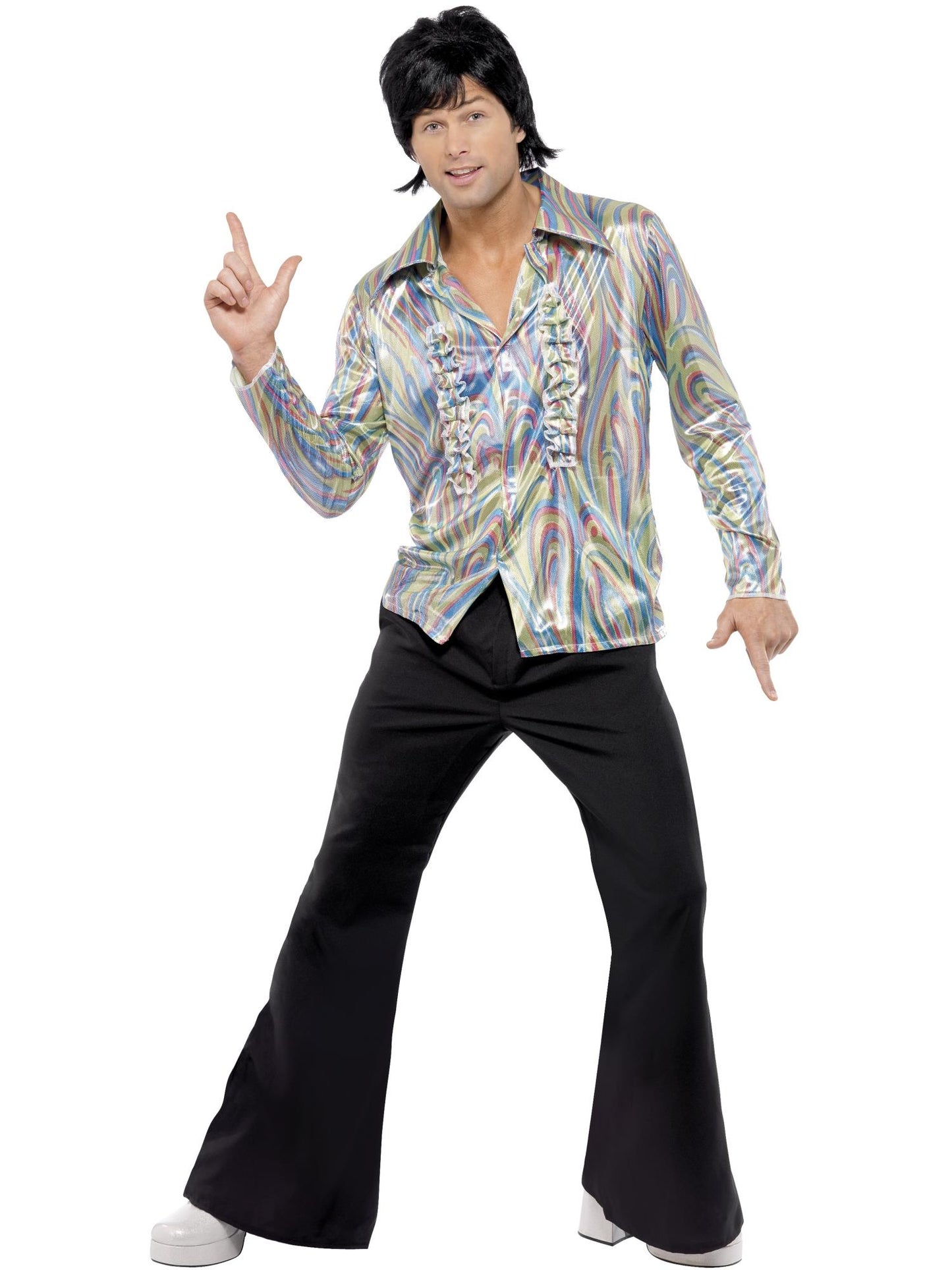 Smiffys 1970S 70s Retro Costume, Black CS für Herren