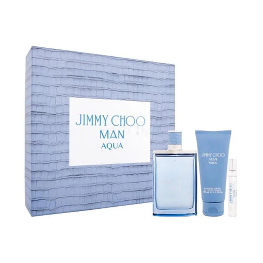 JIMMY CHOO Jimmy Choo Man Aqua Eau de Toilette 100 ml Spray Gel De Baño 100 ml Vial 7,5 ml Parfüm
