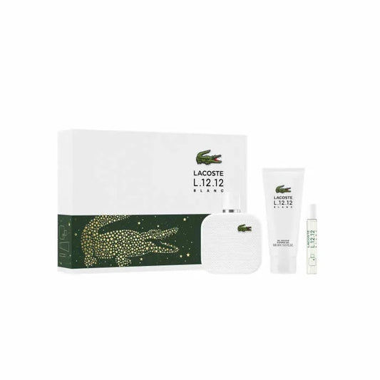 LACOSTE LACOSTE L.12.12 Blanc Men Eau de Toilette Spray 100 ml 3-teiliges Set Parfüm