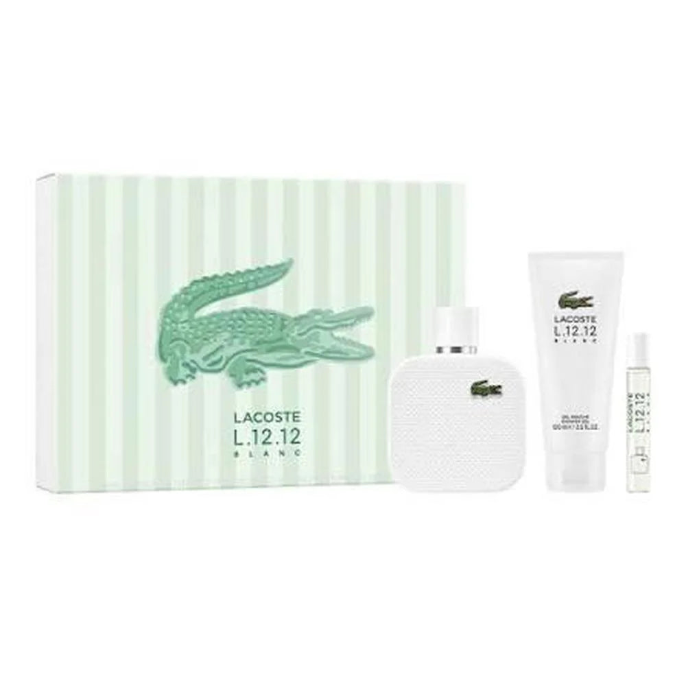 Lacoste Eau L.12.12 Blanc Eau de Toilette 100 ml mit Duschgel-Miniatur
