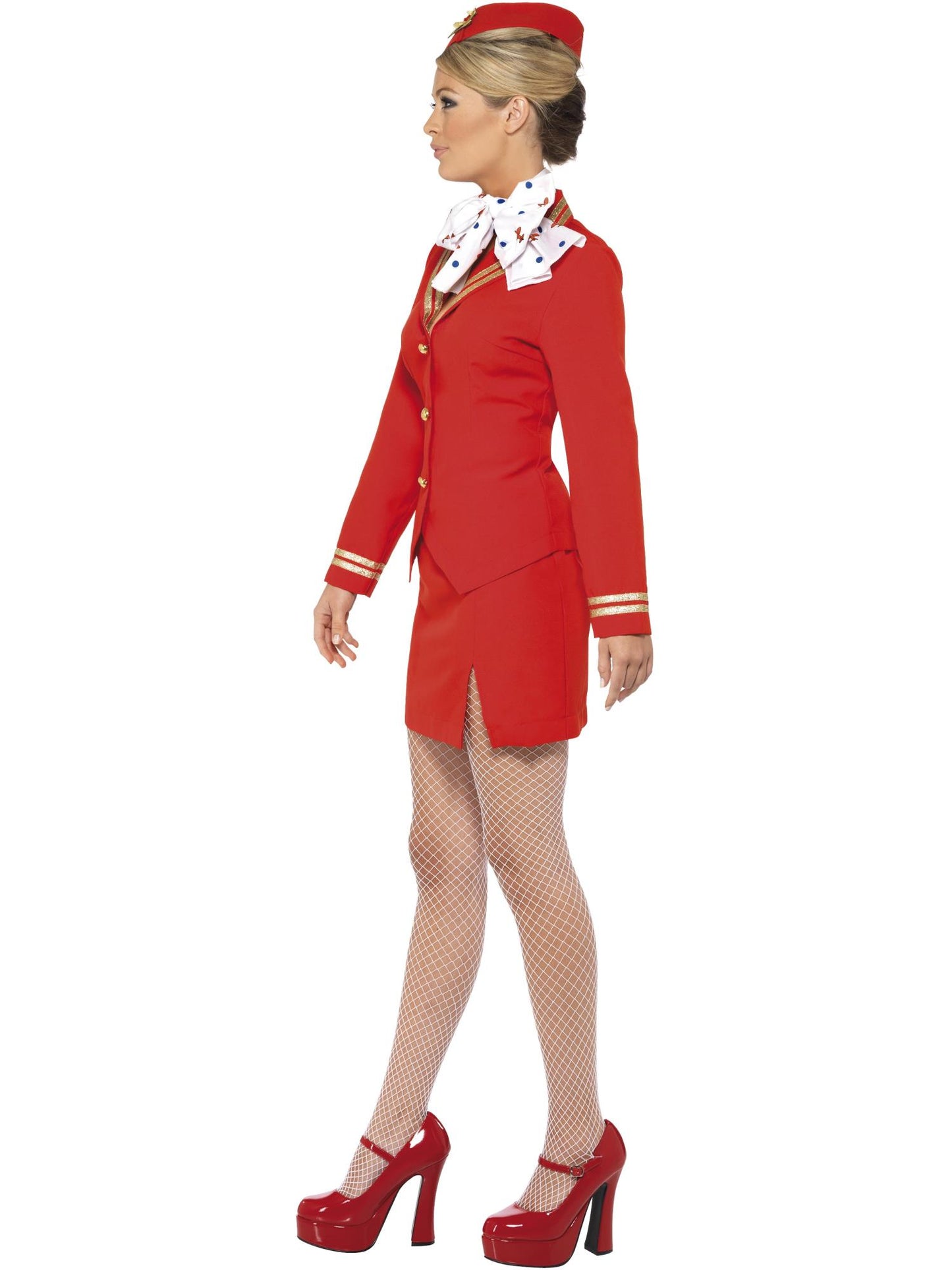 Smiffys AIRLINE Trolley Dolly Costume, Red CS für Damen