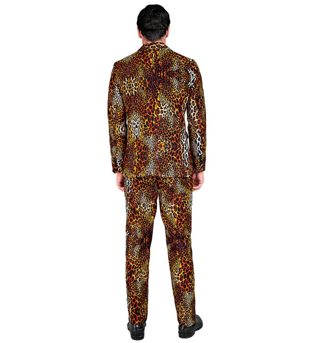 Leoparden Kostümanzug mit Jackett und Hose im Animal Print für Fasnacht