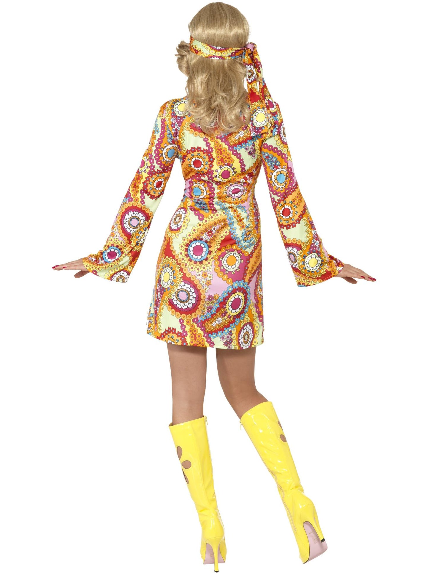 Smiffys HIPPIE 60s Hippy Costume, Multi-Coloured CS für Damen