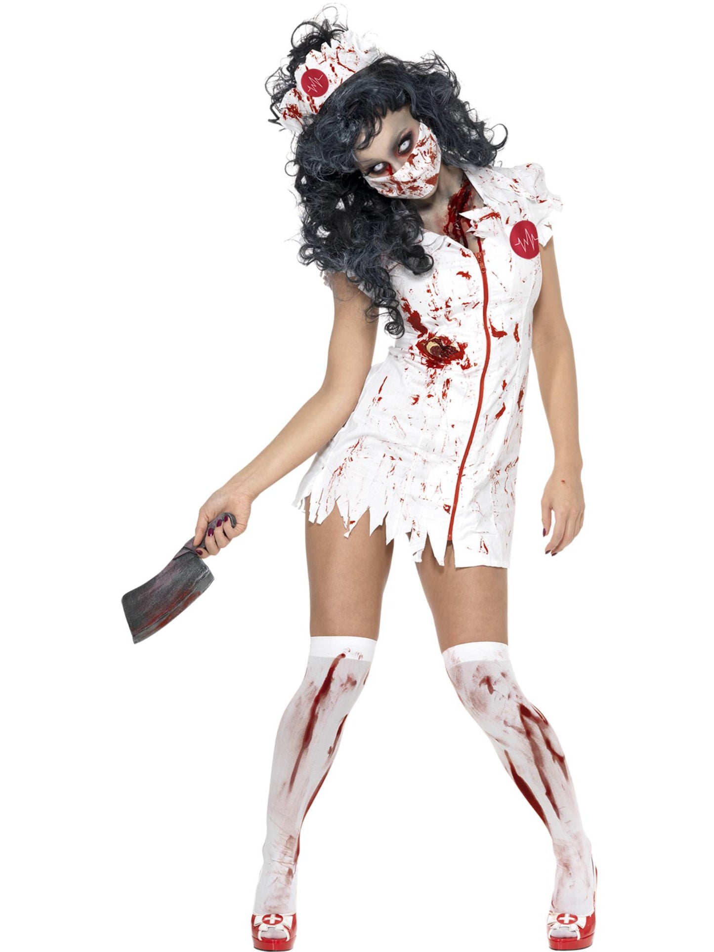 Smiffys Zombie Nurse Costume, White CS für Damen