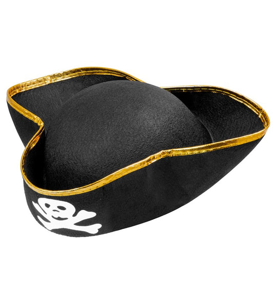 Piratenhut aus Filz in klassischer Form für Fasnacht und Karneval