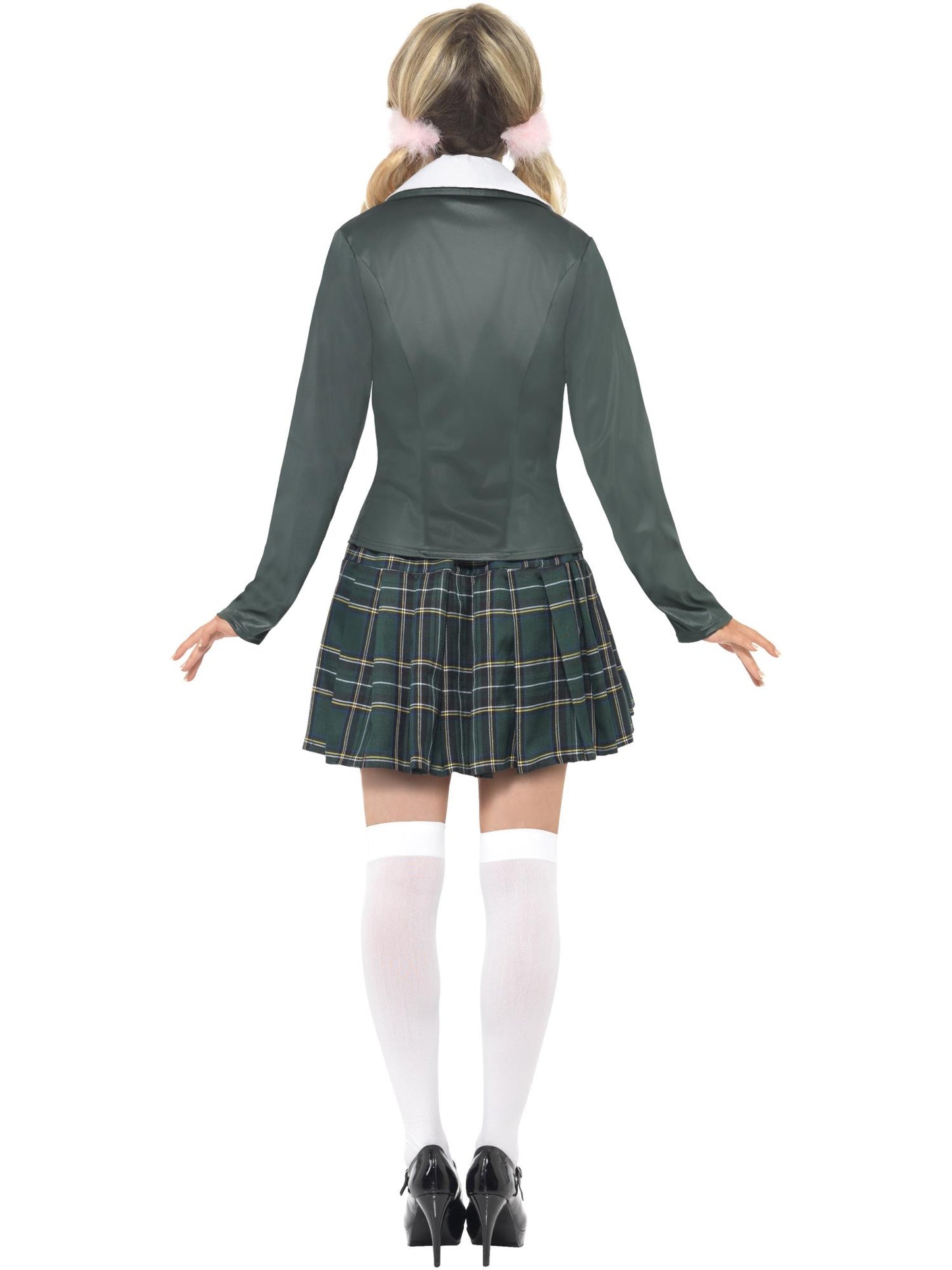 Smiffys SCHOOLUNI Preppy Schoolgirl Costume, Grey CS für Damen