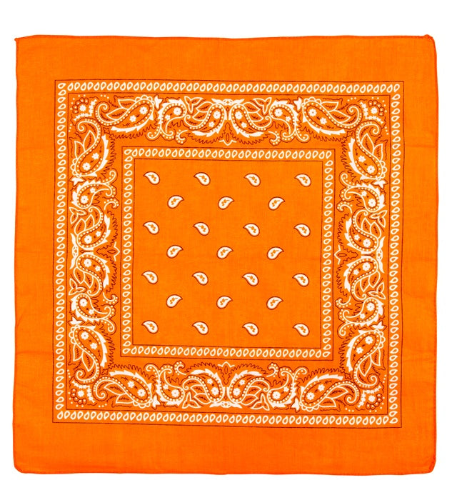 Oranges Bandana aus Baumwolle 55x55 cm