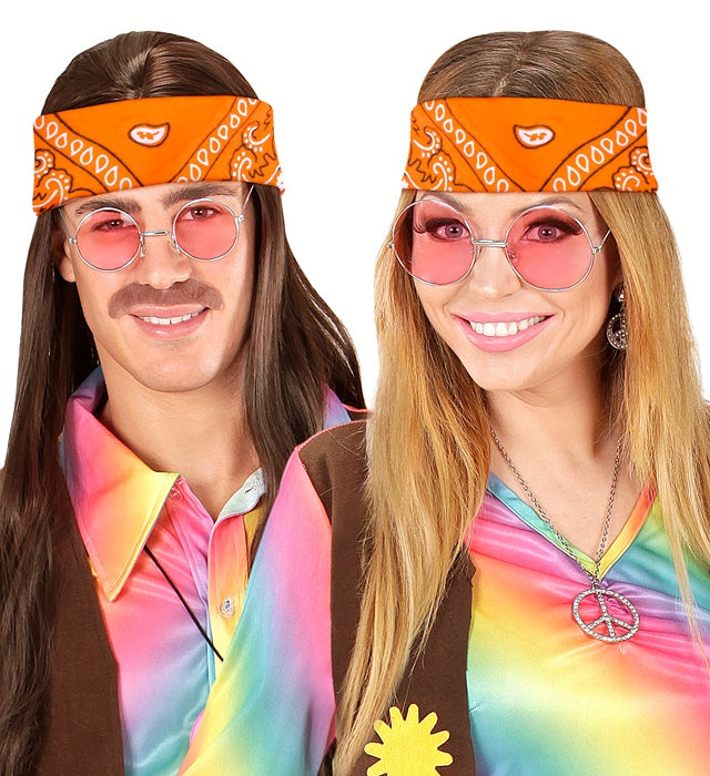 Oranges Bandana aus Baumwolle 55x55 cm