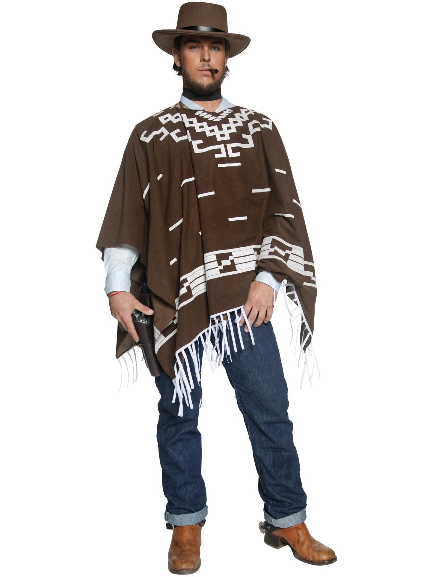 Smiffys Authentic Western Wandering Gunman Costume, Brown CS für Unisex